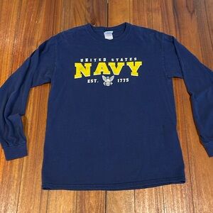 Long Sleeve U.S. Navy Tee Men's Size Medium